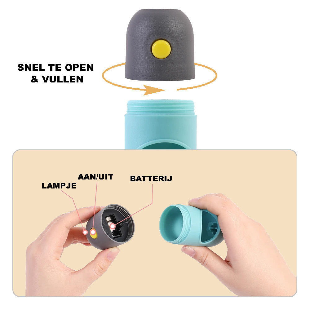 Poepzakhouder met Lampje