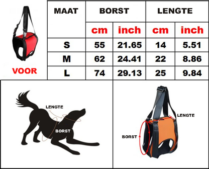 Ondersteunend Harnas Set voor Invalide en Hulpbehoevende Honden