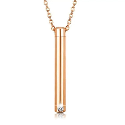 Gedenkketting - Cilinder Met Diamant