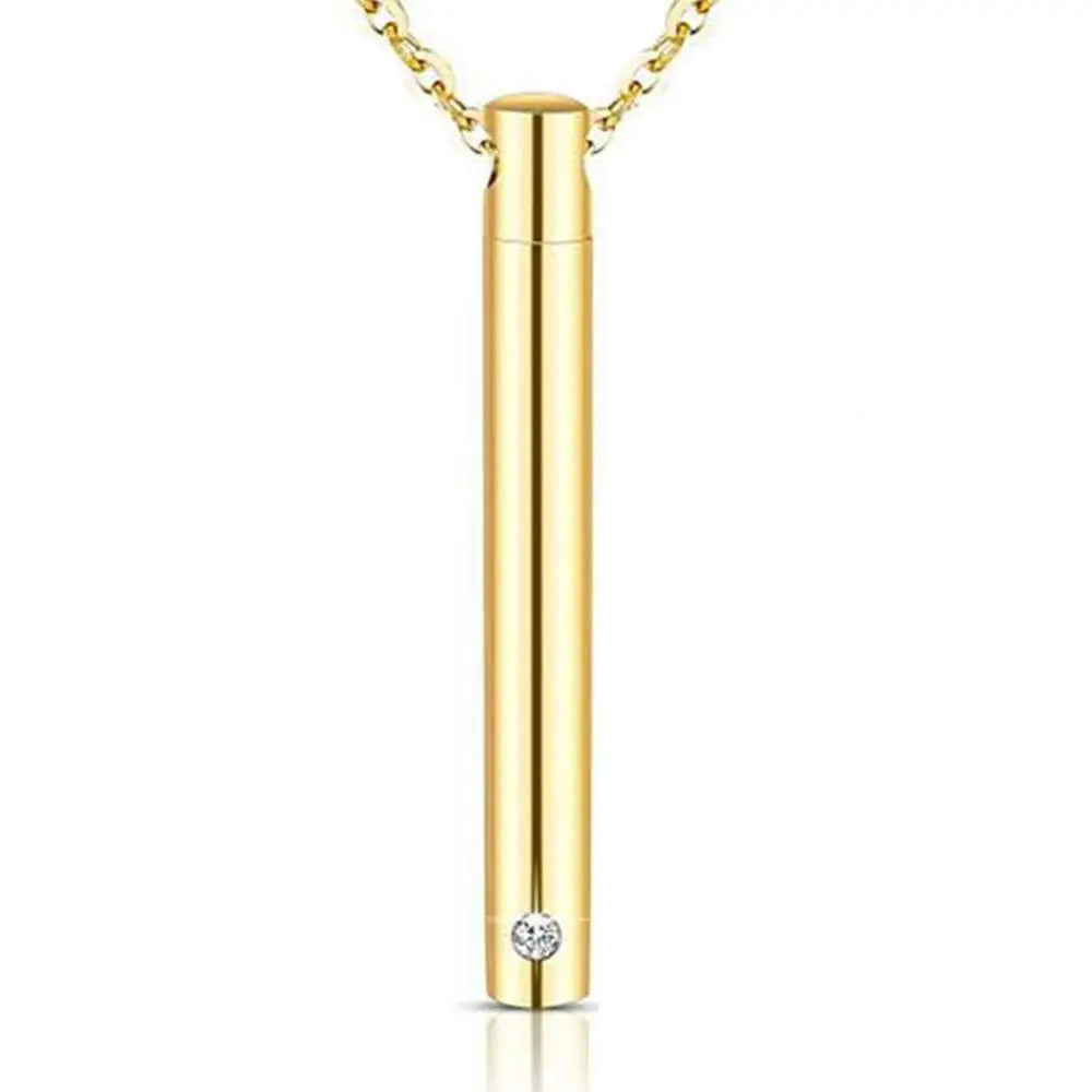 Gedenkketting - Cilinder Met Diamant