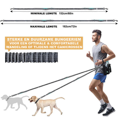 Canicross Bungee Riem (1 of 2 Honden)