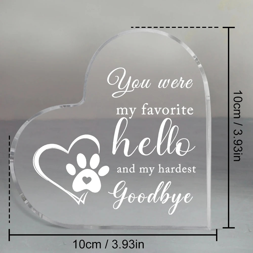 Honden gedenksteen Hart Met Text