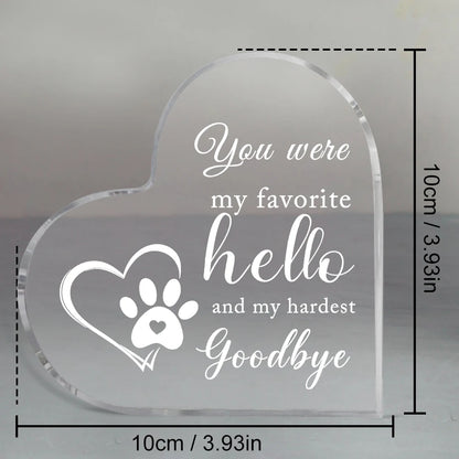 Honden gedenksteen Hart Met Text