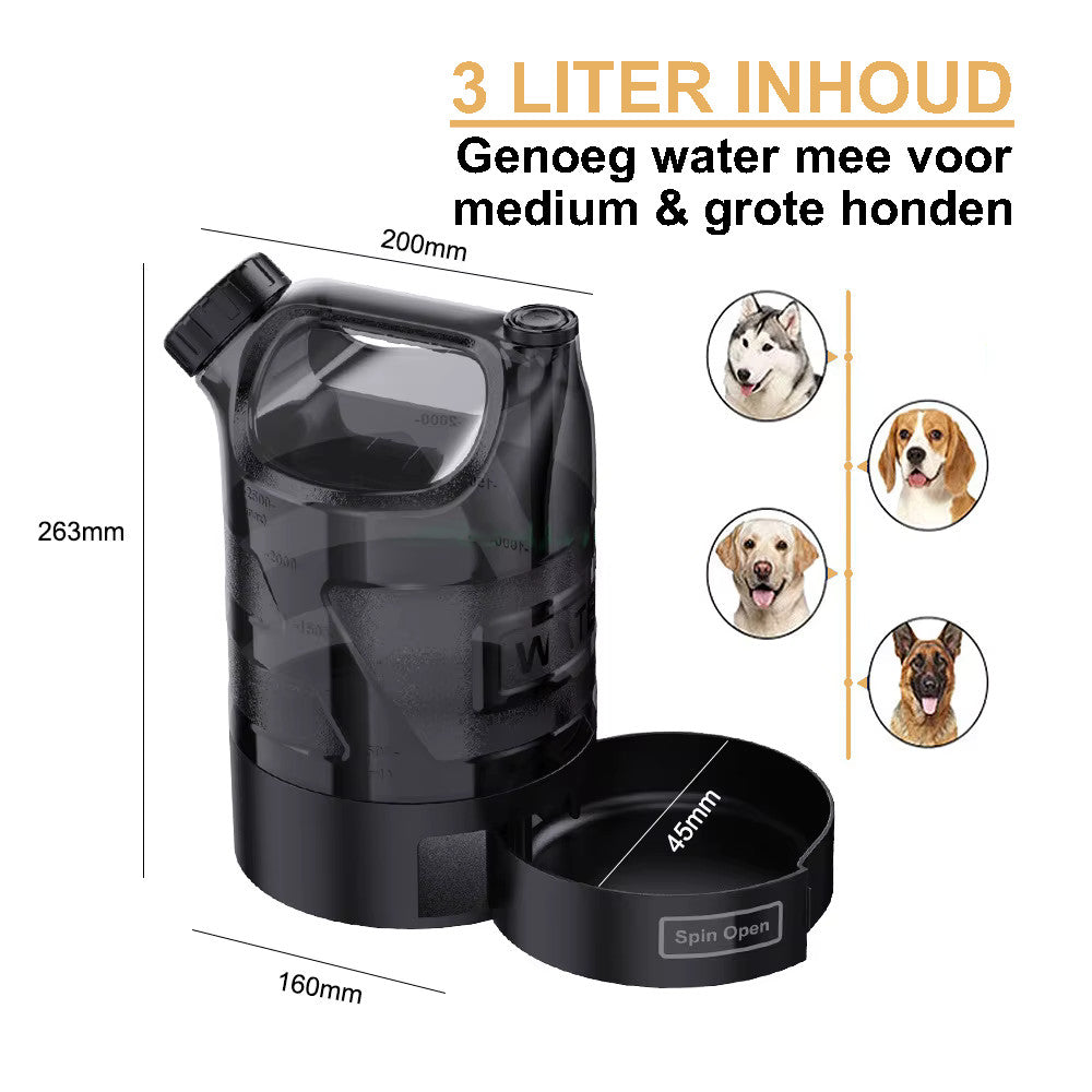 Water Dispenser voor Honden -3 Liter