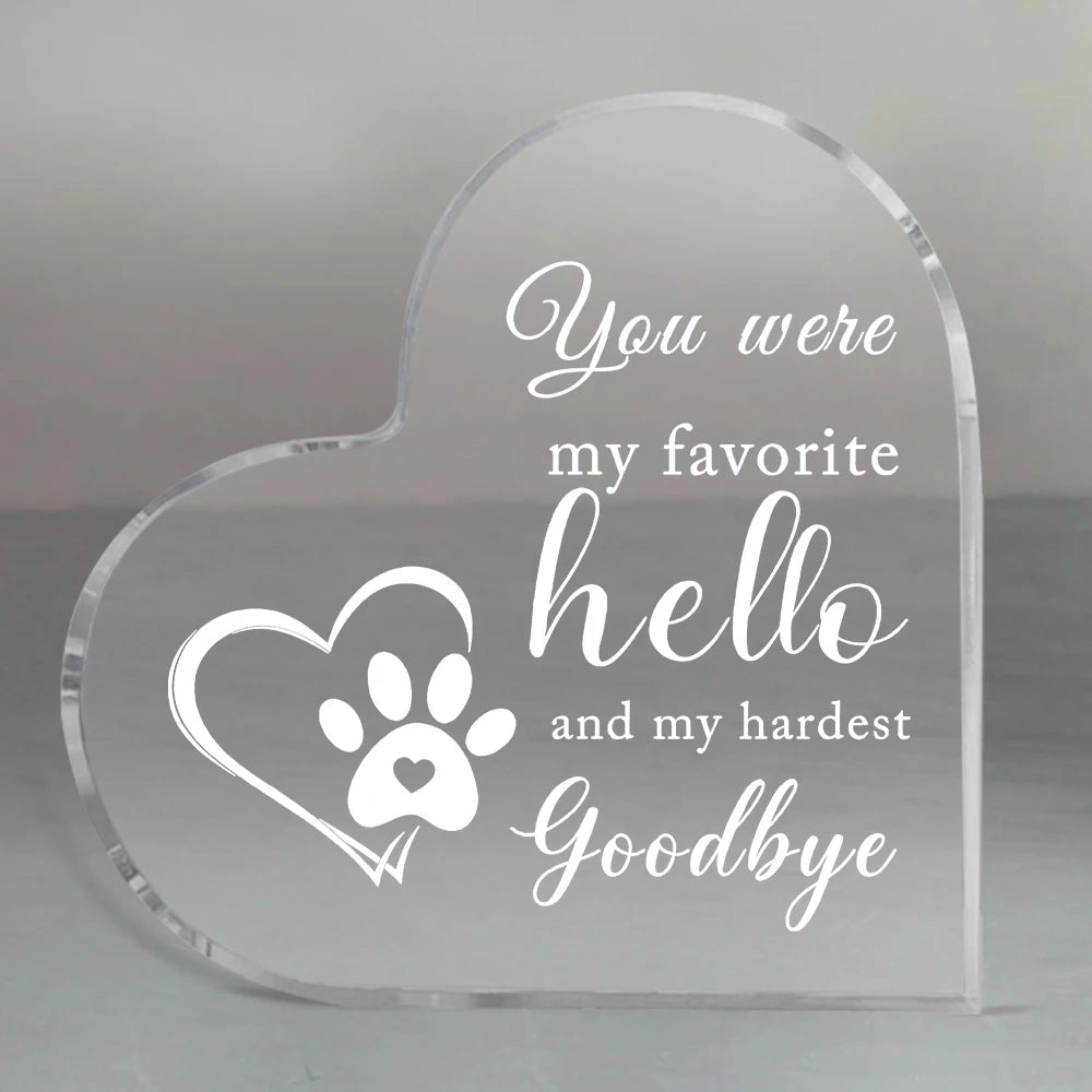 Honden gedenksteen Hart Met Text