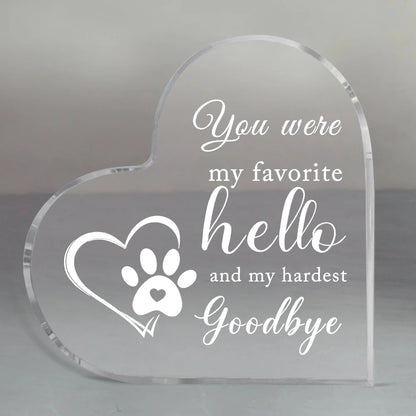 Honden gedenksteen Hart Met Text