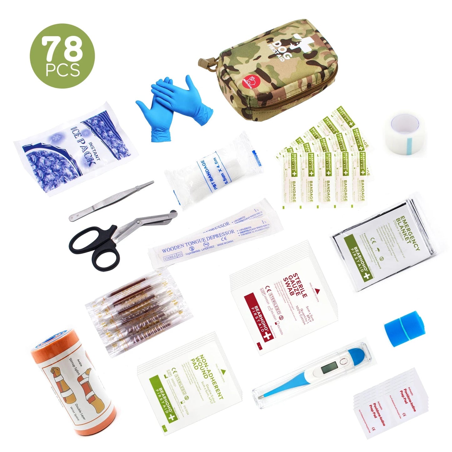 EHBO Kit Voor Honden - 78 Delig Camoflage