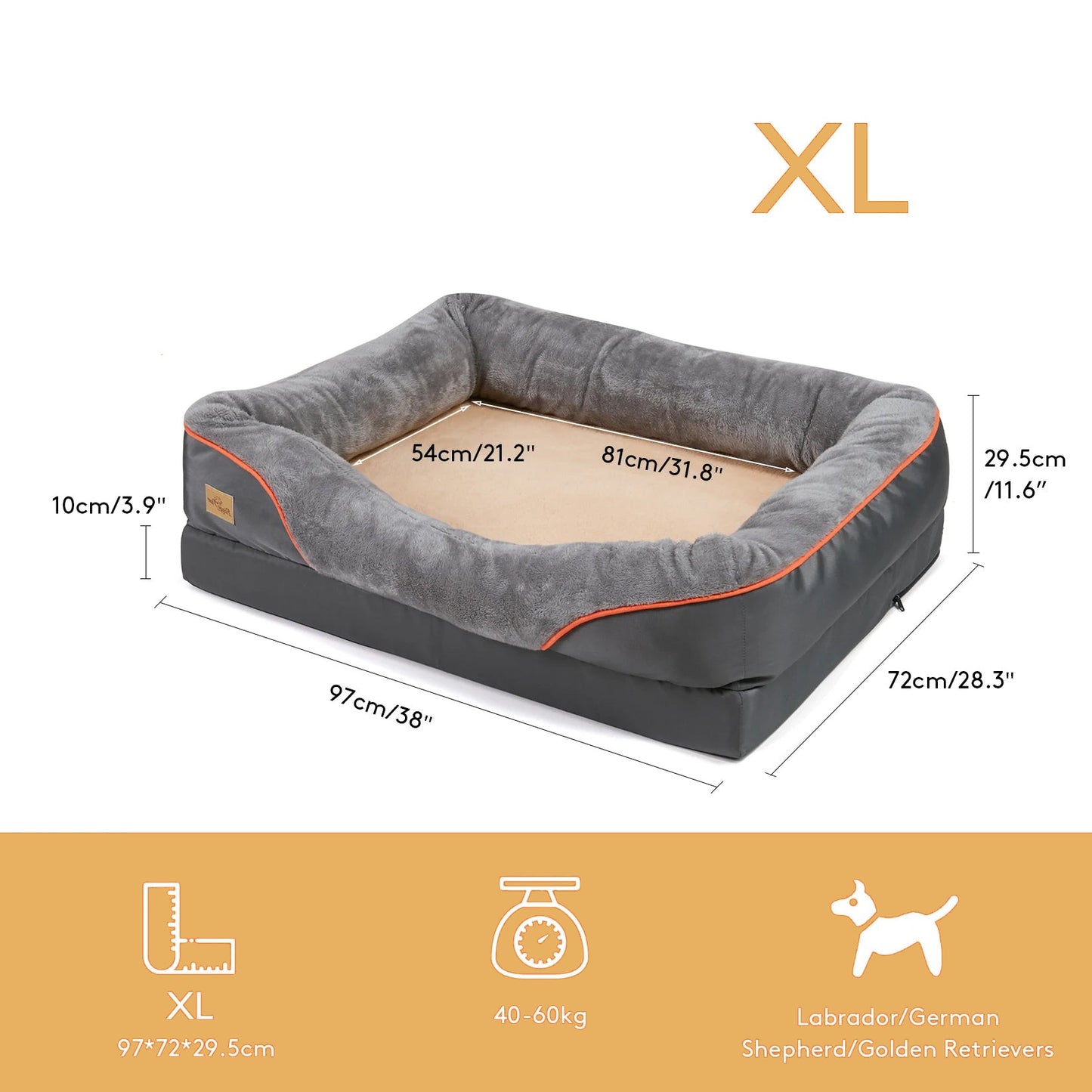 Hondenbed Traagschuim Matras - 4 Seisoenen