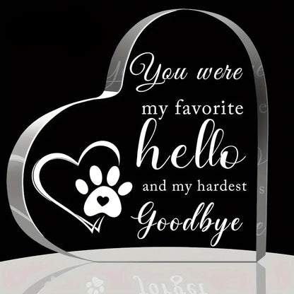 Honden gedenksteen Hart Met Text