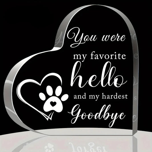 Honden gedenksteen Hart Met Text