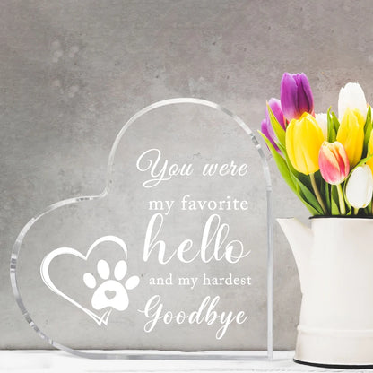 Honden gedenksteen Hart Met Text