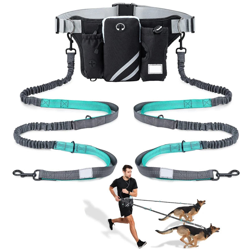 Canicross Bungee Riem (1 of 2 Honden)