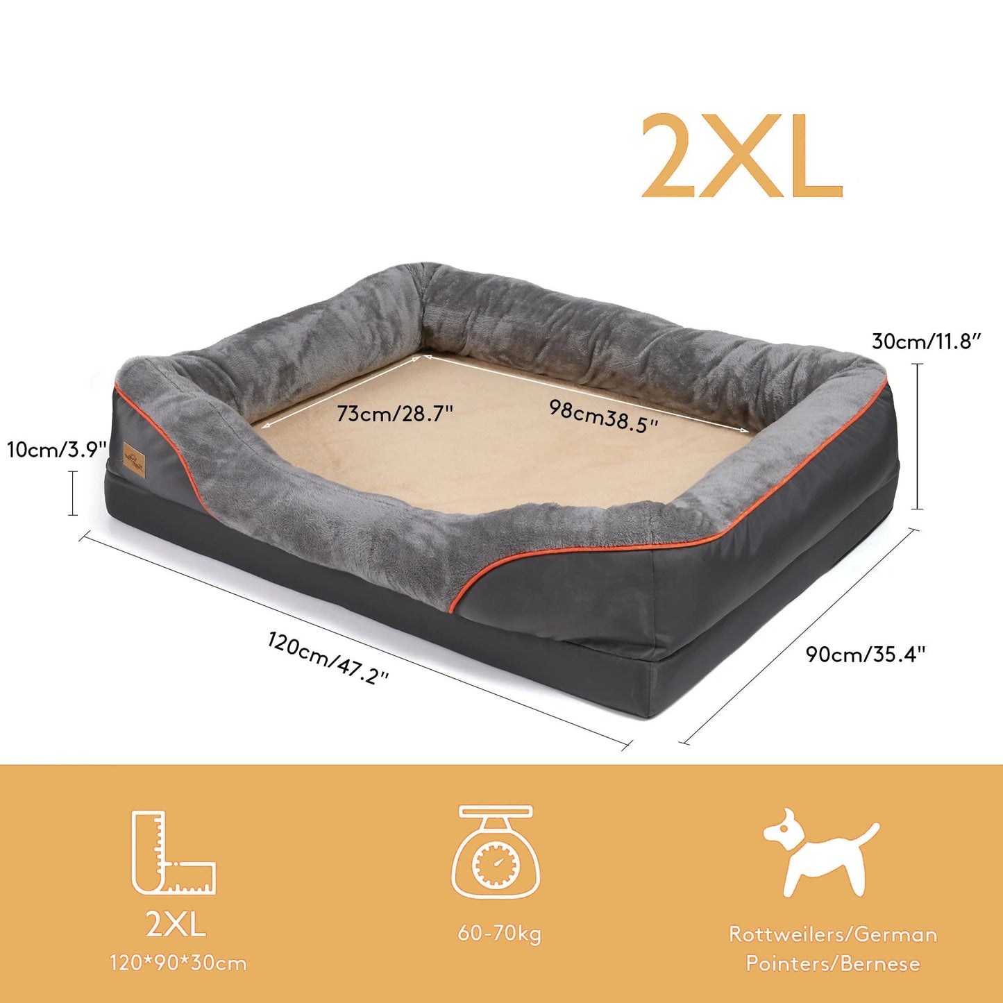 Hondenbed Traagschuim Matras - 4 Seisoenen