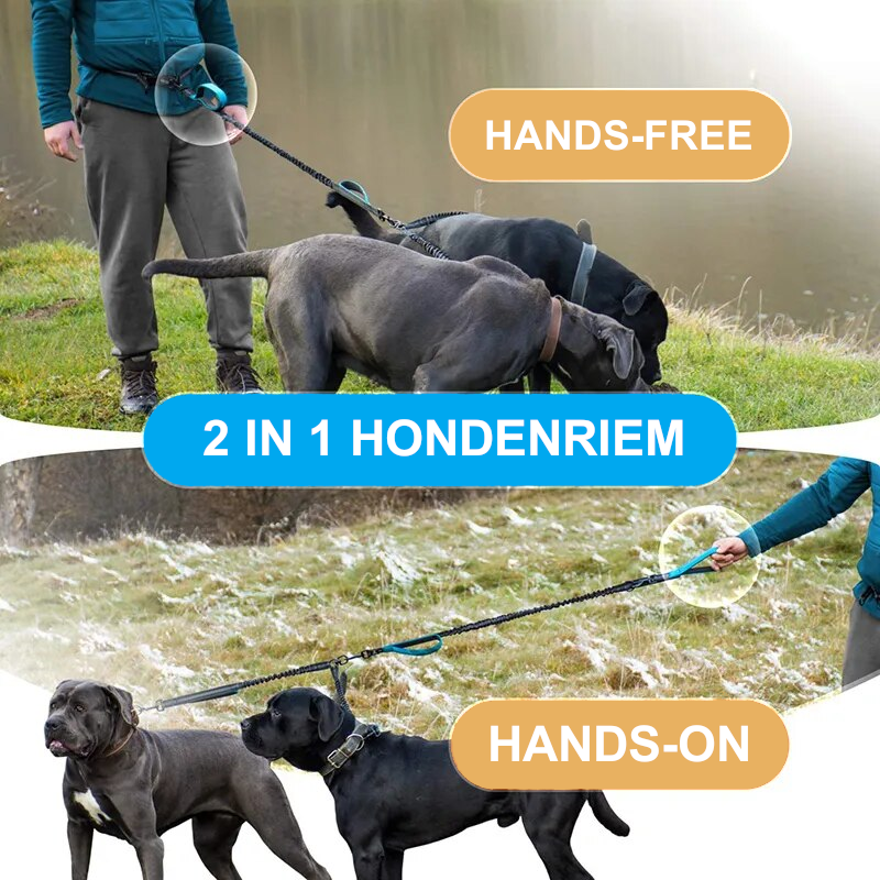 Canicross Bungee Riem (1 of 2 honden)